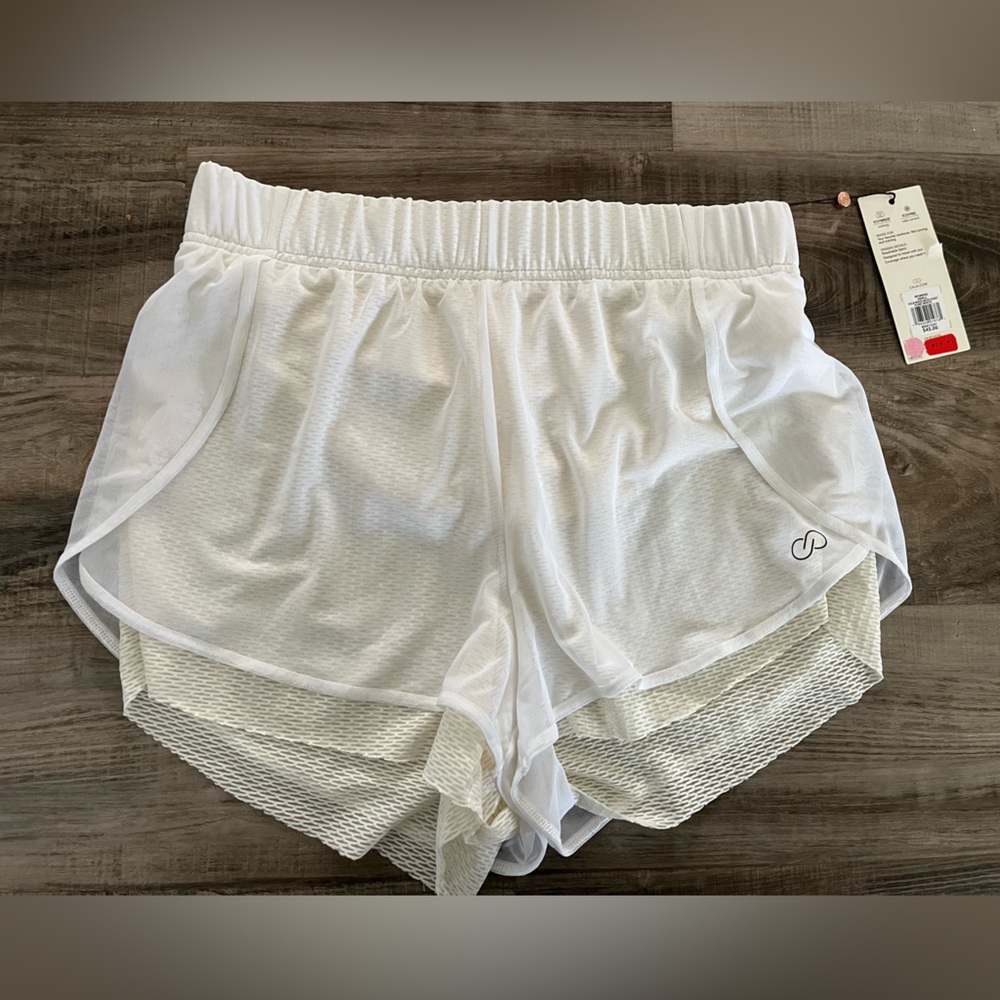 CALIA by Carrie Underwood White Athletic Shorts, size small